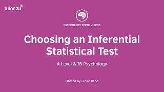 Research Methods  Choosing Inferential Statistics [upl. by Kary]