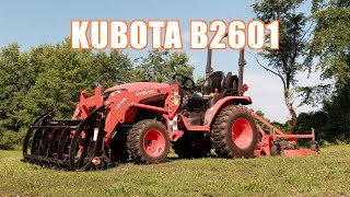 20 Kubota B2601 Compact Tractor Pros Cons and 65 Hour Review [upl. by Dubenko]