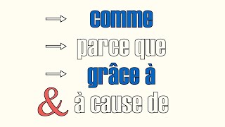 expression de la cause  comme  parce que  grâce à [upl. by Eldnik]