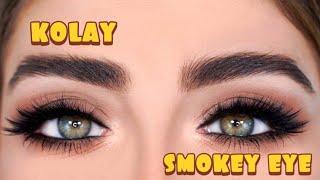 KOLAY SMOKEY GÖZ MAKYAJI NASIL YAPILIR [upl. by Carrissa]