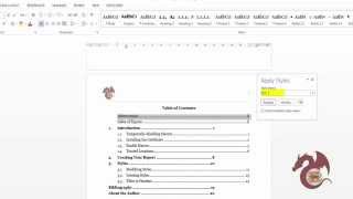 Microsoft Word Table of Contents Page Number Alignment [upl. by Sirhc]