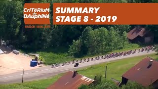 Summary  Stage 8  Critérium du Dauphiné 2019 [upl. by Ociredef21]