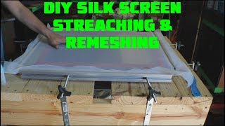 DIY Silk Screen Stretcher  Easy Way To Remesh Silk Screens From Home [upl. by Dnomyar]