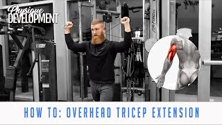 How to Overhead CrossCable Tricep Extension Long Head [upl. by Eseenaj403]