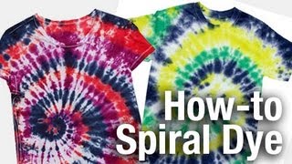 HowTo Spiral Swirl Design Tie Dye Technique [upl. by Dina487]