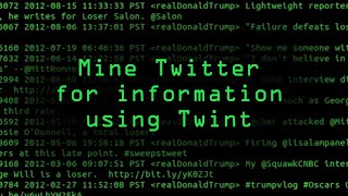 Mine Twitter for Targeted Information Using Twint Tutorial [upl. by Jews272]