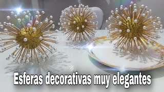 COMO HACER ESFERAS DECORATIVAS SENCILLAS Y ELEGANTES [upl. by Ebenezer]