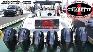 Cigarette Racing Team 2020 Tirranna AMG Nighthawk amp Auroris  Miami International Boat Show  MIBS [upl. by Hairas]