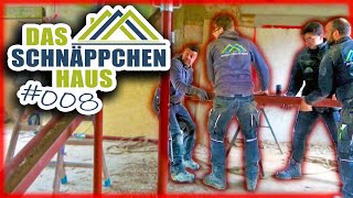 SCHNÄPPCHENHAUS 008  Zwei STAHLTRÄGER EINBAUEN amp einmauern  Home Build Solution [upl. by Drareg]