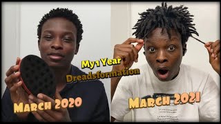 My 1 Year Dreadlocks Transformation Journey  In 2021 [upl. by Pomfret279]