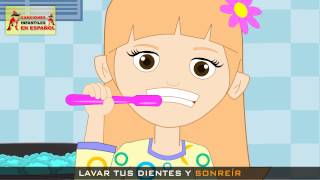 A cepillarse los dientes  Brush your teeth song in Spanish  Canciones infantiles en español [upl. by Hephzipa]