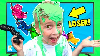 Loser Gets Slimed Gaming with Consequences KidCIty [upl. by Janet]