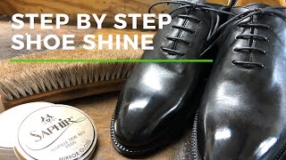 Step By Step Shoe Shine  Mirror Shine [upl. by Gibbeon42]