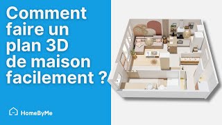 Comment faire un plan 3D de maison et le décorer [upl. by Eitnom]