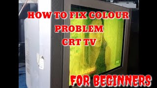 HOW TO REPAIR CRT TV COLOUR PROBLEM [upl. by Herson]