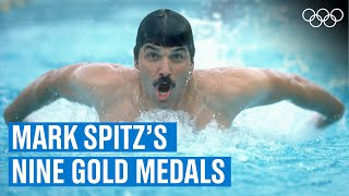 All NINE of Mark Spitzs gold medal races  Athlete Highlights [upl. by Sletten670]