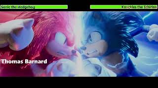 Sonic the Hedgehog vs Knuckles the Echidna Second Fight with healthbars [upl. by Ednutabab]