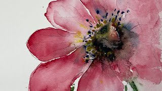 Tips On How To Paint Flowers In Watercolour [upl. by Alarise476]