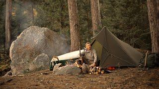 5 DAY SOLO BUSHCRAFT ADVENTURE Living under a TARP and out of a BACKPACK [upl. by Khalin]