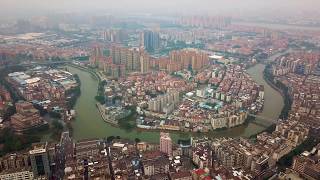 Foshan  Aerial View of Guangdong Province China [upl. by Clayborn]