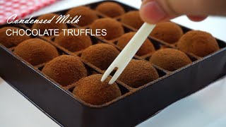 Condensed Milk Chocolate Truffles Easy Recipe [upl. by Sink]