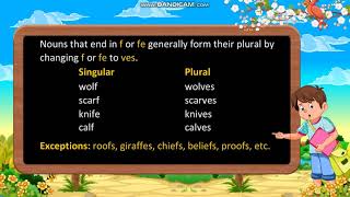 Class 3 Singular and Plural Nouns [upl. by Mavilia]