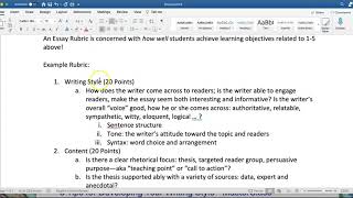 How to Create an Essay Rubric [upl. by Muirhead510]