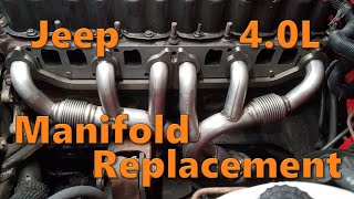 Jeep 40L Exhaust Manifold Replacement [upl. by Tadich]