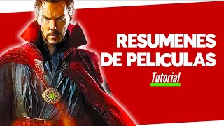 RESUMENES DE PELICULAS  TUTORIAL BIEN EXPLICADO [upl. by Oirevlis]