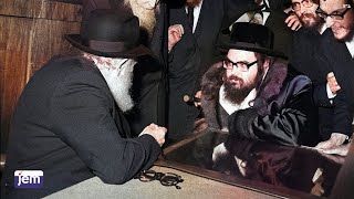 The Belzer Rebbes Meeting With The Lubavitcher Rebbe [upl. by Felske]