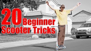 LEARNING 20 EASY SCOOTER TRICKS IN 10 MINUTES TRICKS FOR BEGINNERS [upl. by Tubb]