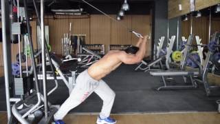 High Pulley Overhead Triceps Extension  Step by Step Tutorial [upl. by Ayouqat]