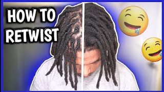 How To Retwist Dreadlock New Growth DETAILED By Yourself 🤯 [upl. by Ecitsuj]