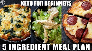 Keto for Beginners  5 Ingredient Keto Meal Plan 2  How to start Keto  Free Keto Meal Plan [upl. by Coppock]