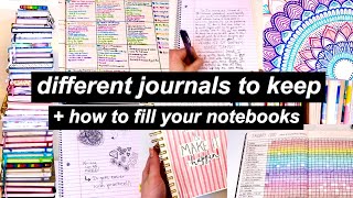 Different Journals To Keep  How To Fill Your Notebooks [upl. by Prissie]