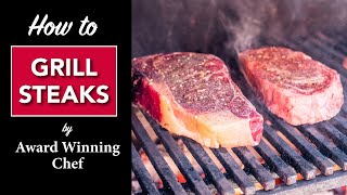 🔥 HOW to GRILL a STEAK 🥩 by MASTER CHEF [upl. by Arva]