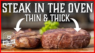 How to Cook Steak in Oven  Thin amp THICK Broil Steak Recipes [upl. by Yerfej301]