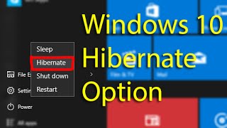 HOW TO ENABLE  DISABLE HIBERNATE OPTION IN WINDOWS 10 [upl. by Wini50]