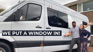 Fitting Bonded Campervan Windows  DIY Sprinter Conversion [upl. by Kimble]