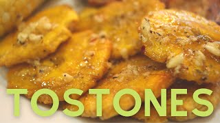 Tostones Green Fried Plantains with Crushed Garlic Oil [upl. by Mcarthur]