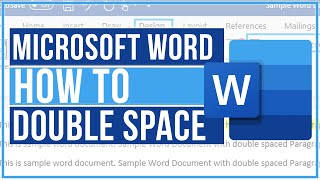 Microsoft Word  How To Double Space Text  Quick and Easy [upl. by Natsirt]