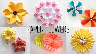 6 Easy Paper Flowers  Flower Making  DIY [upl. by Itnava308]