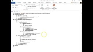 Using outline feature in Word [upl. by Ronnie]