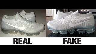 How To Spot Fake Nike Air VaporMax Flyknit Sneakers  Trainers Authentic vs Replica Comparison [upl. by Healy]