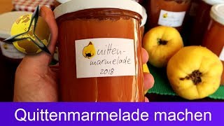 Quitten einkochen Quittenmarmelade selber machen [upl. by Jenilee]