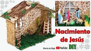 CÓMO HACER UN BELÉN O PESEBRE 2019  Nacimiento reciclando cartón MANUALIDADES PARA NAVIDAD [upl. by Ajay910]