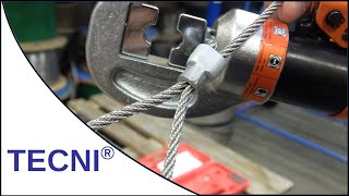 How to crimp ferrules onto wire using the Tecni Hydraulic Crimping Tool [upl. by Eidarb]