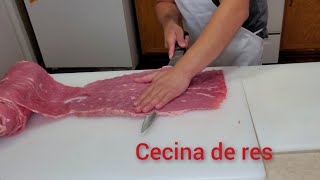 como cortar cecina de res de un cuetegusano [upl. by Atinaej]