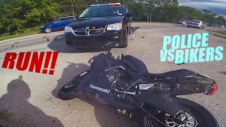 Police VS Bikers Cops Chases Motorcycle  Best Compilation 2020 [upl. by Sefton60]