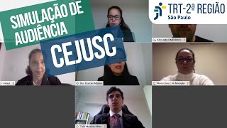 Simulação de sessão de conciliação de Cejusc do TRT2 [upl. by Ybrik296]